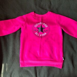 Neon pink girl Converse sweatshirt